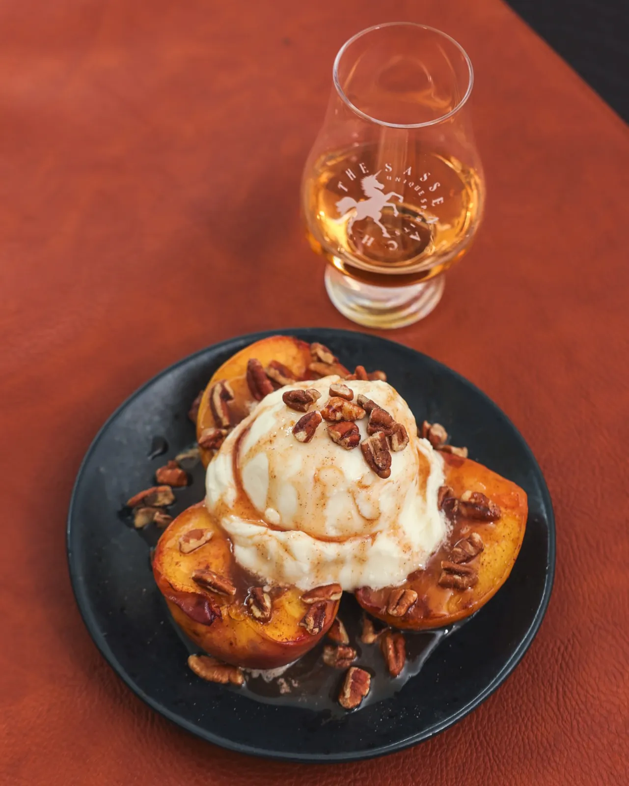 Whisky Roasted Peaches